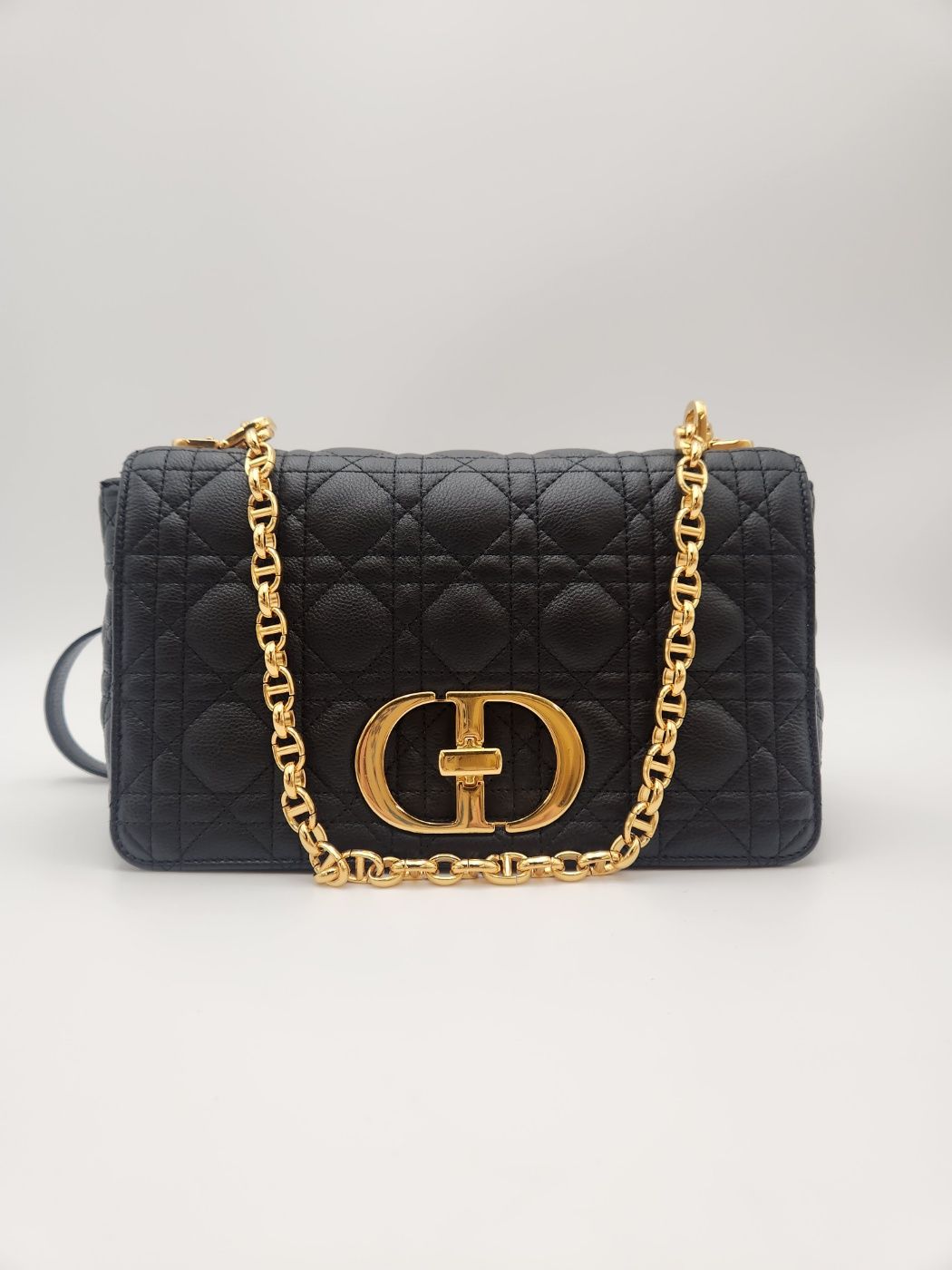 Dior Medium Black Caro Bag (M9242)