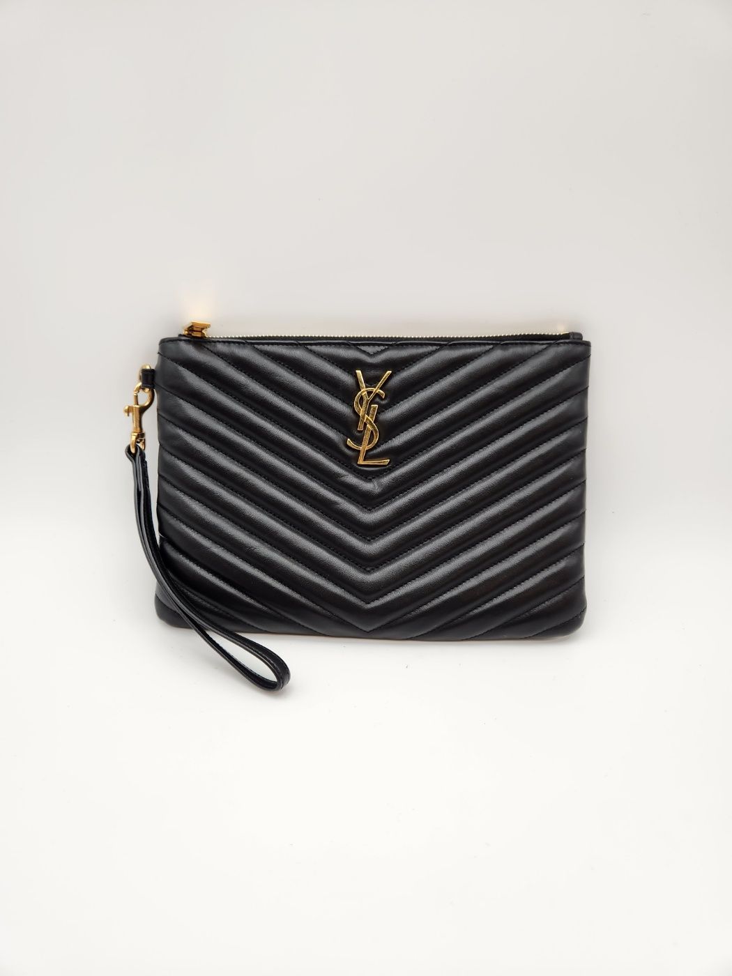 Saint Laurent Matelasse Clutch Black Small (379039)