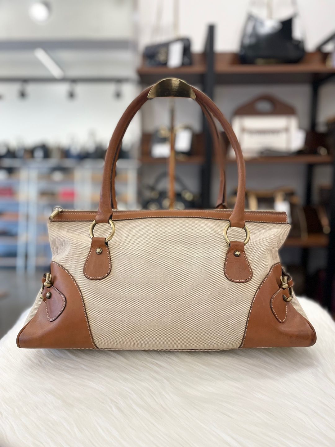 Burberry Canvas Tote Bag B+ Condition SKU