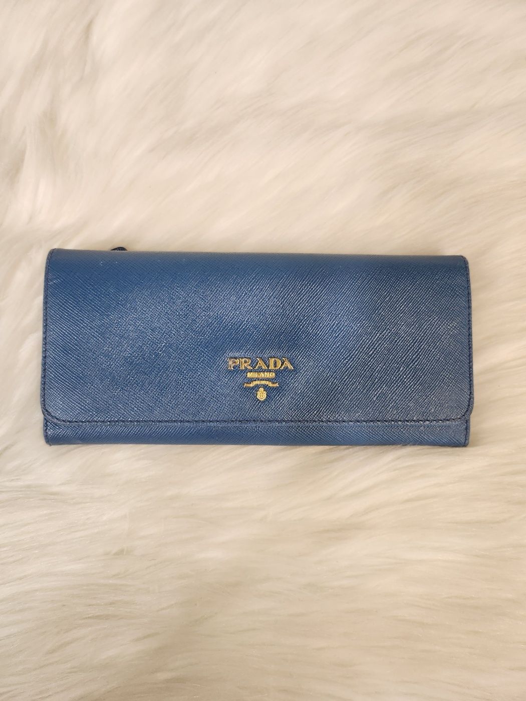 Prada Leather Flap Long Wallet (1M1132) B+ Condition