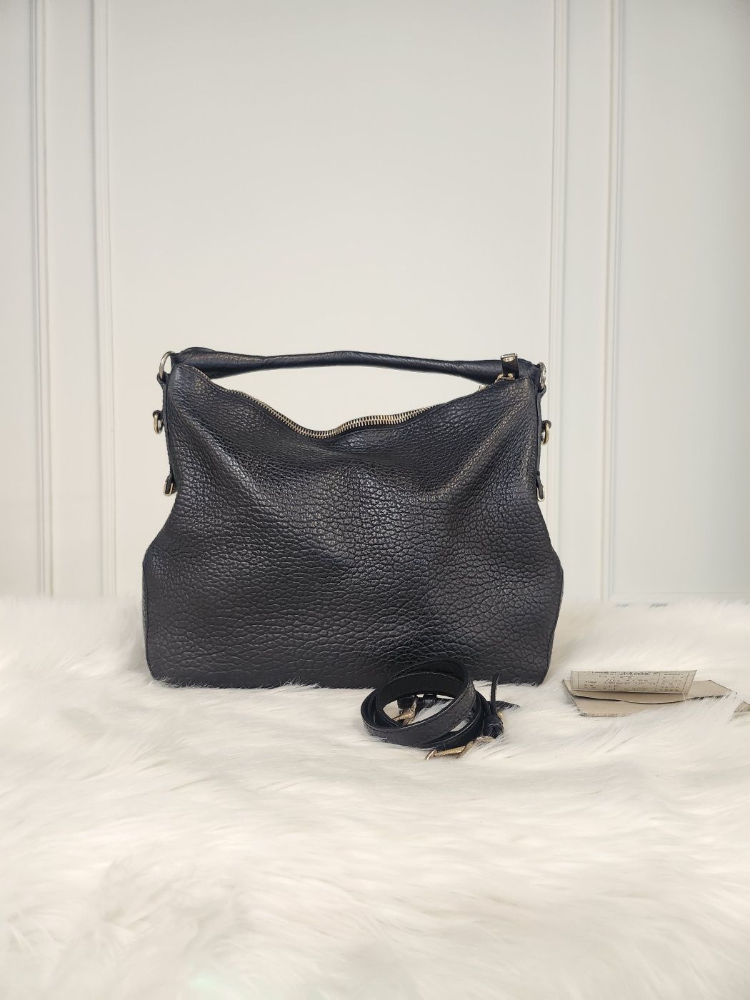 Burberry Leather Shoulder Tote Bag (387077) B+ Condition