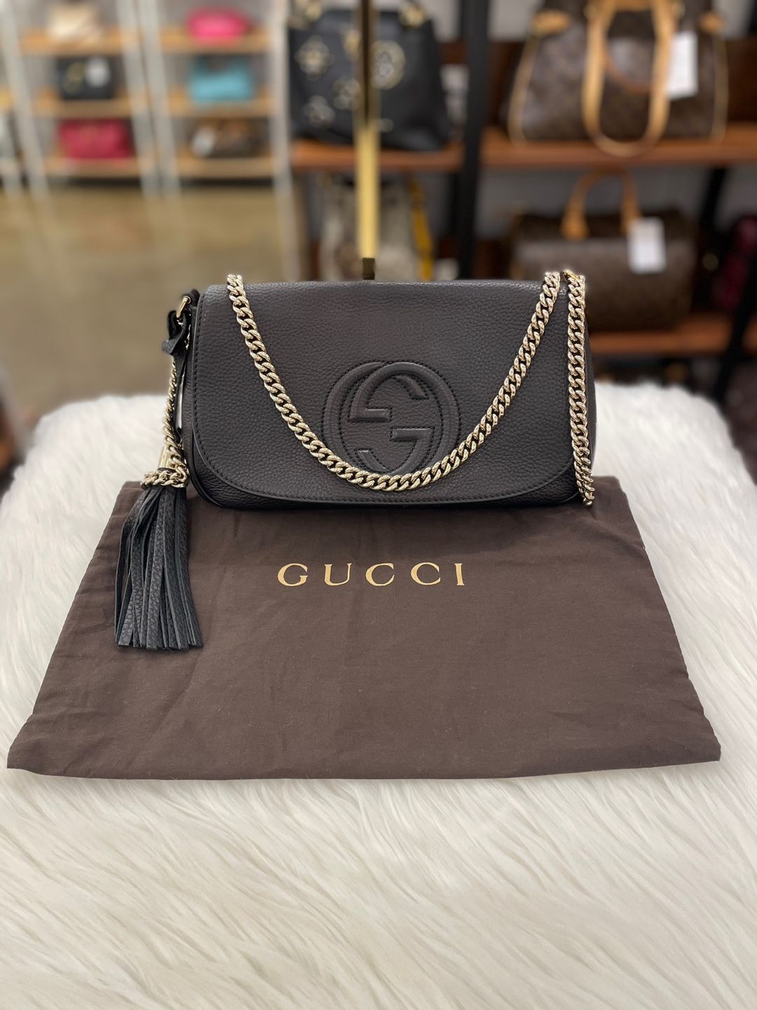 Gucci Tassel Chain Crossbody Bag (336752)