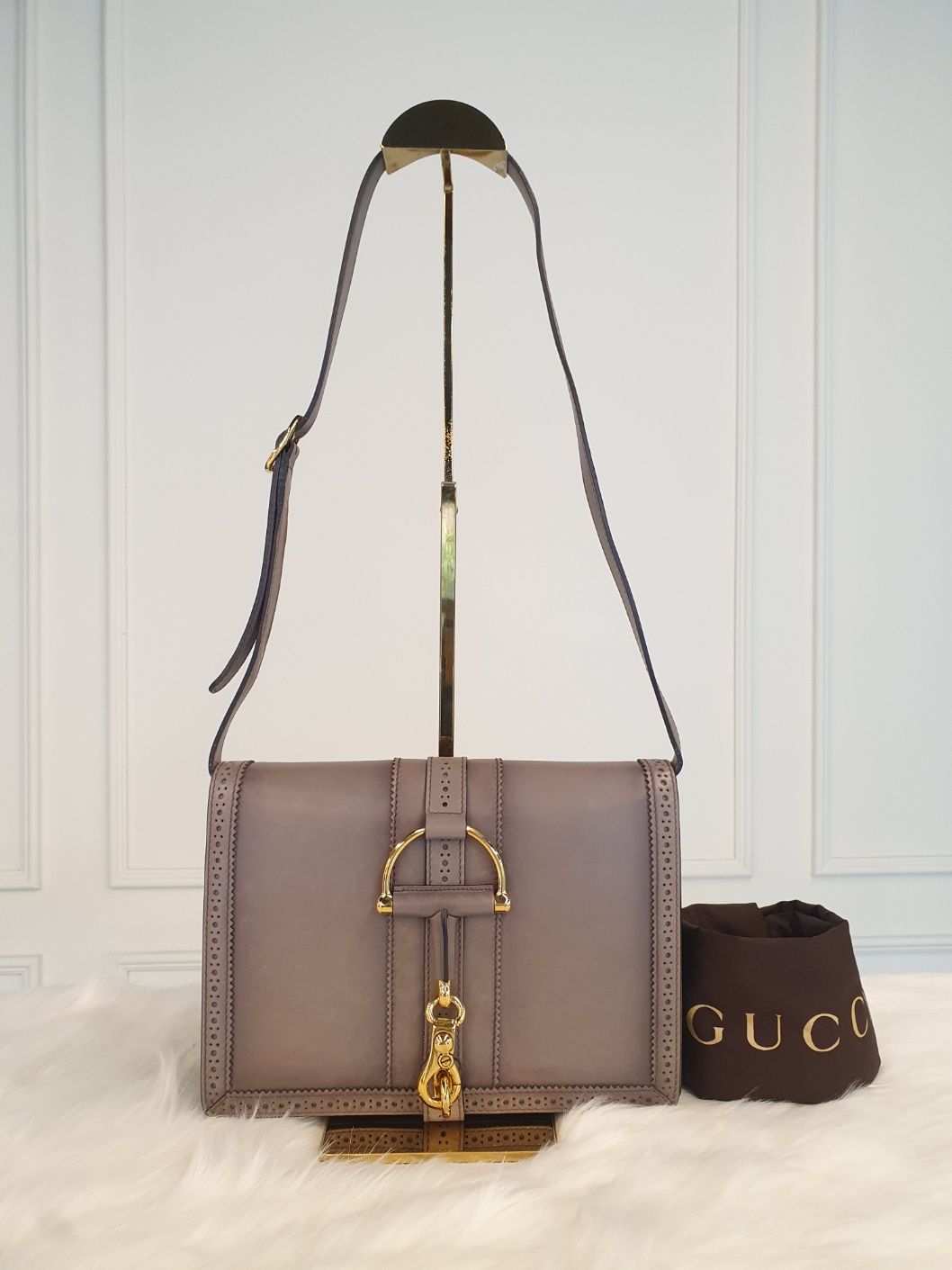 Gucci Brown Flap Shoulder Bag (296902)