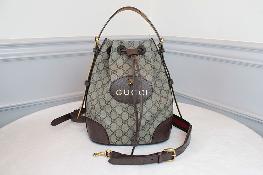 Gucci Vintage Drawstring Bucket Backpack (473875)