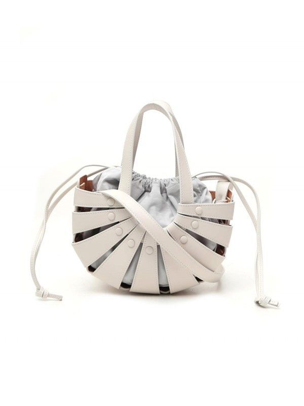 Bottega Veneta White Shell Bag 651819VMAUH9018
