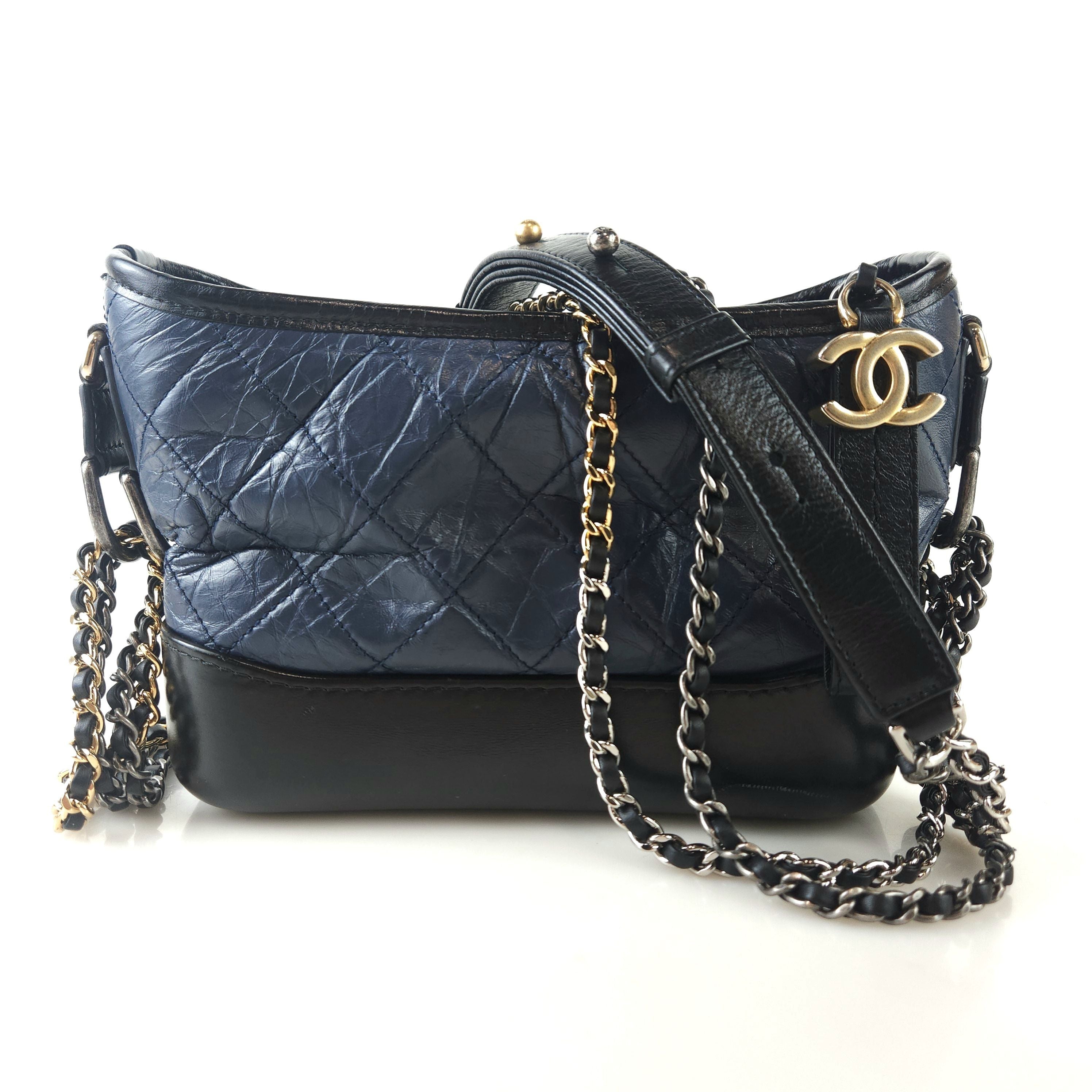 CHANEL Hobo Shoulder Crossbody Bag A91810 8519