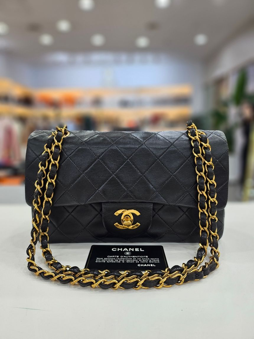 CHANEL Classic Lambskin Small Gold Chain Shoulder Bag - SKU