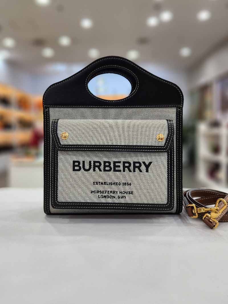 Burberry Canvas Two-Tone Tritone Pocket Mini Bag 8039363