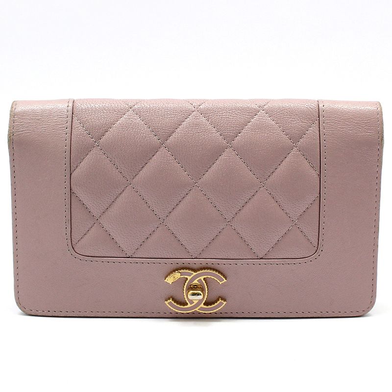 CHANEL Pink Mademoiselle Vintage Wallet CC Logo Gold - SKU12345