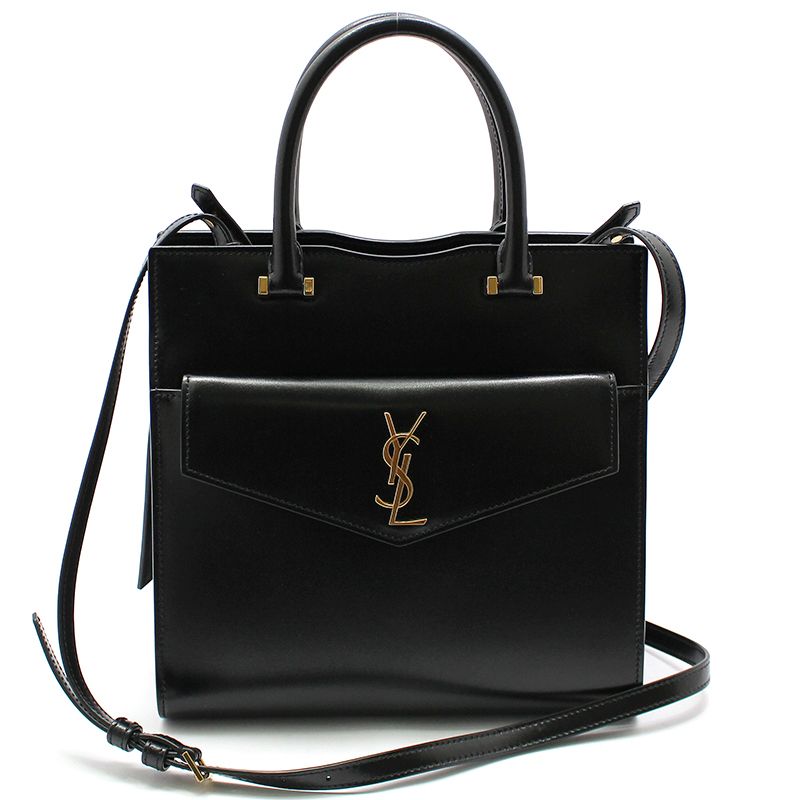 Saint Laurent Black Shiny Leather UpTown Small Shoulder Bag 561203
