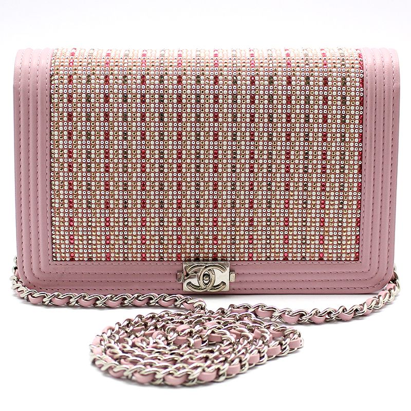 CHANEL Crystal Embellished Boy WOC Crossbody A80287