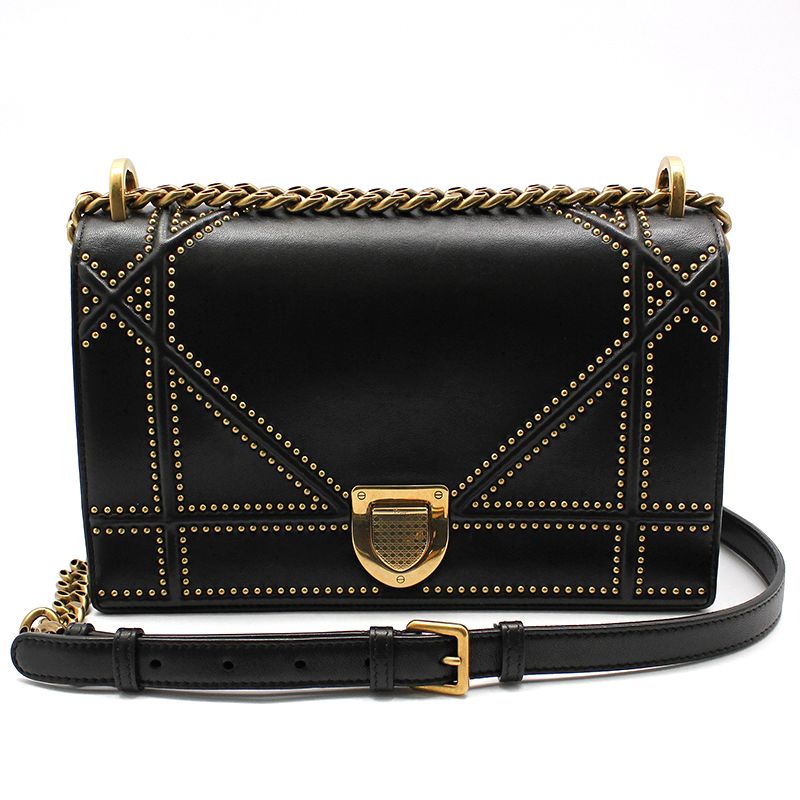 Dior Black Lambskin ama Shoulder Bag M0422CNOE