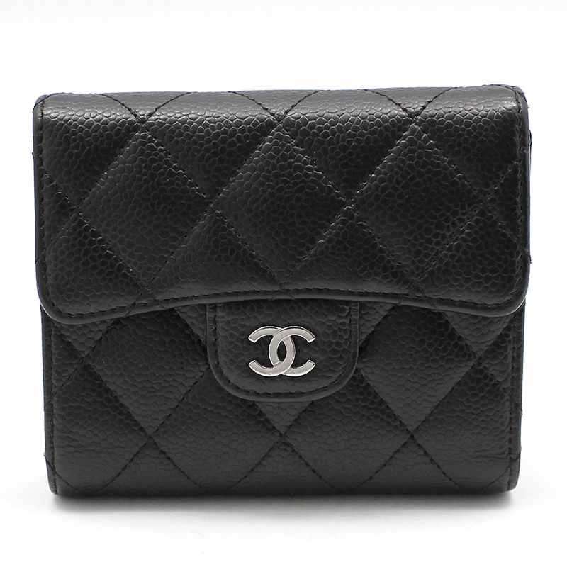 CHANEL Classic Small Flap Wallet in Black Caviar AP0231
