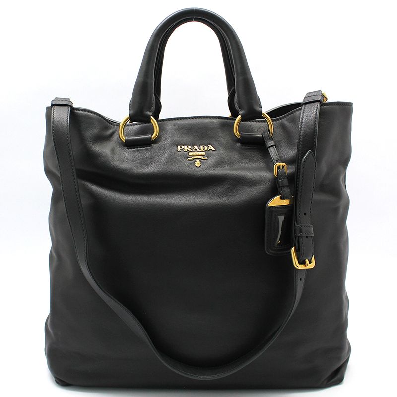 Prada Black Soft Calf Miranda Kerr Shoulder Bag BN1713