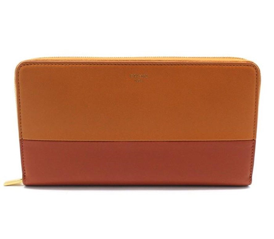 Celine Two-Tone Leather Zip Multi-function Solo Wallet - SKU123