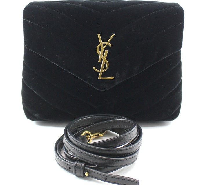 Saint Laurent Monogram Lulu Toy Crossbody Bag 467072 Black Suede