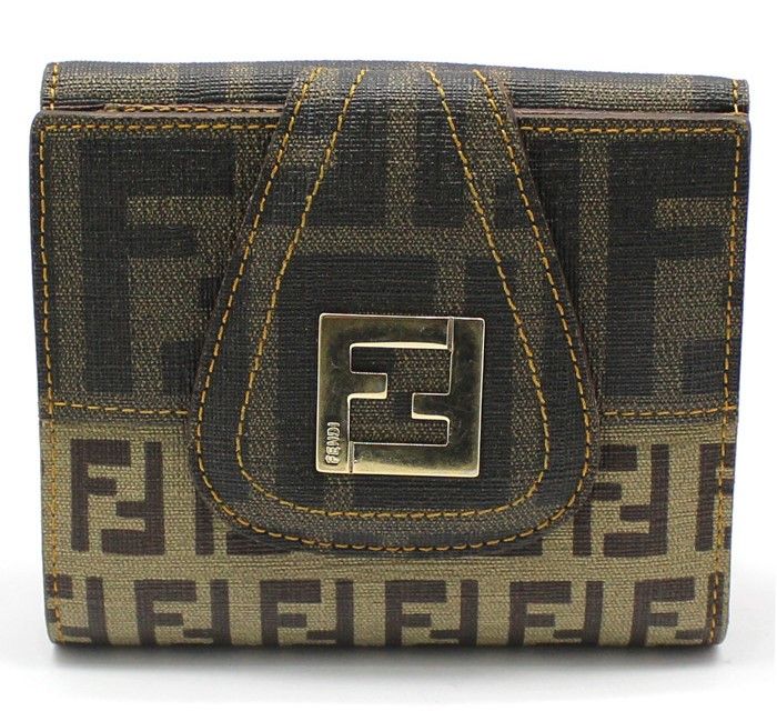 Fendi Gold Trim PVC Wallet 8M0188