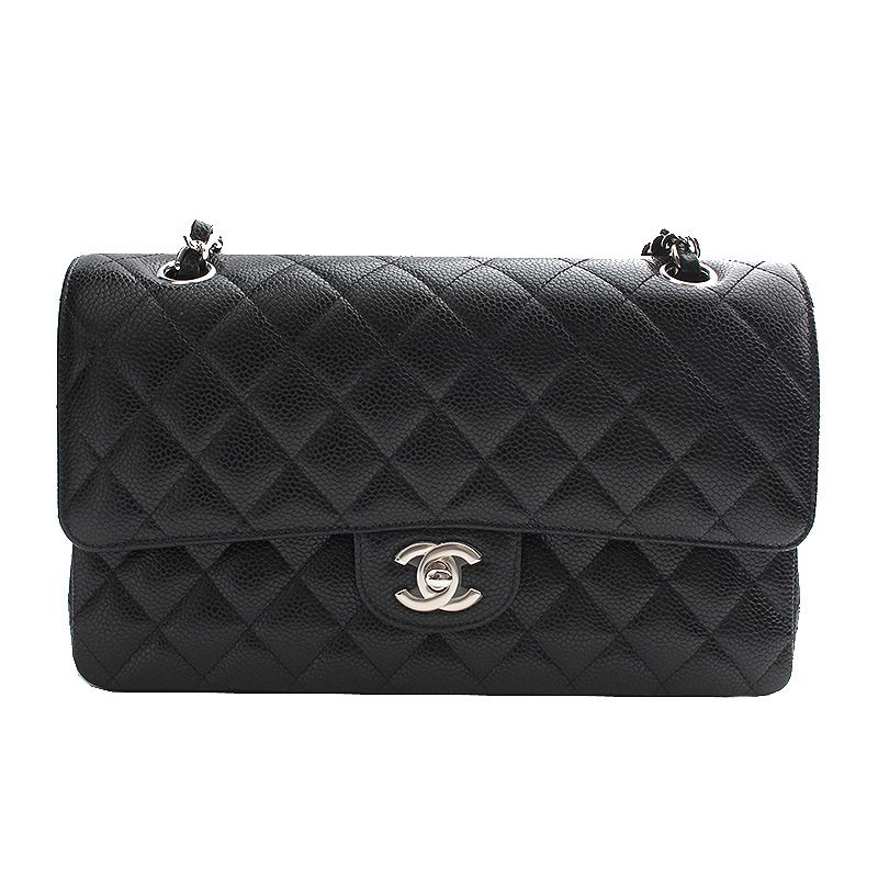 CHANEL Classic Medium Caviar Black Shoulder Bag 31 Series