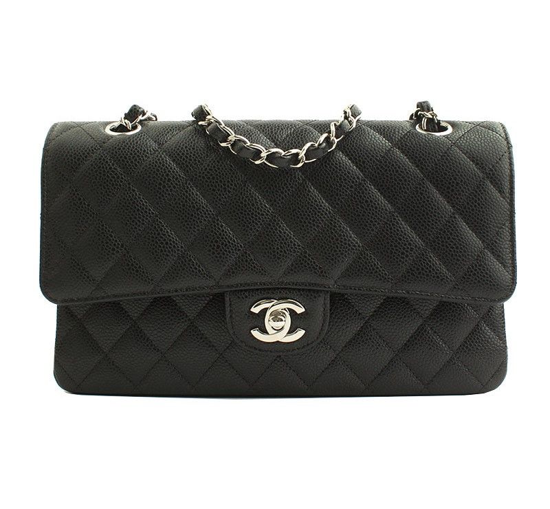 CHANEL Classic Medium Caviar Black Shoulder Bag 30 Series SKU