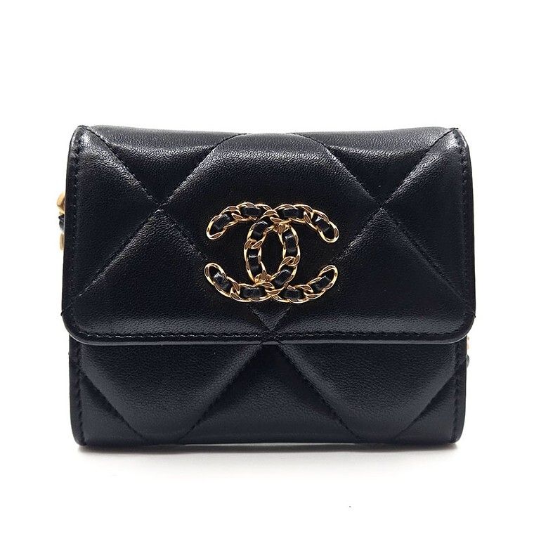CHANEL Lambskin 19 Chain Coin Wallet 72224033