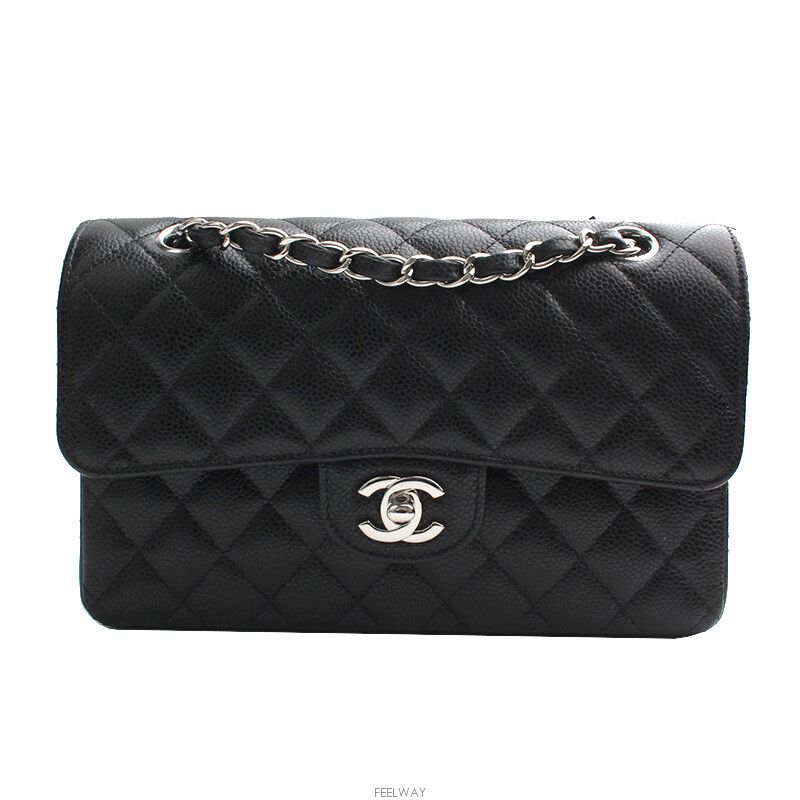 CHANEL Classic Small Caviar Black Shoulder Bag 30 Series