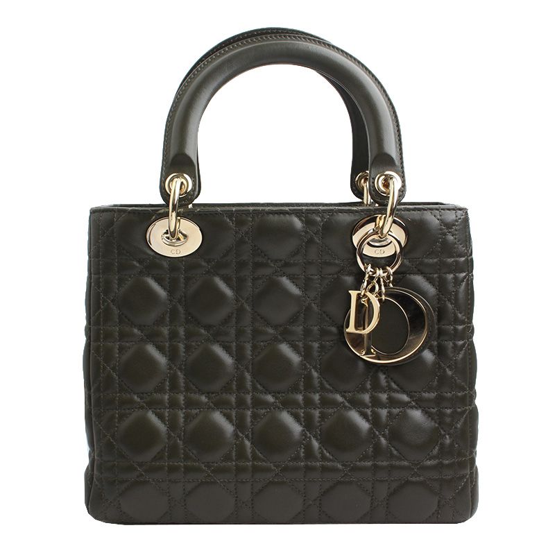 Dior Khaki Canage Lady Tote Shoulder Bag SKU123