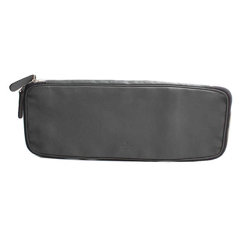 Gucci Gray Leather Men's Big Clutch Bag SKU 268114