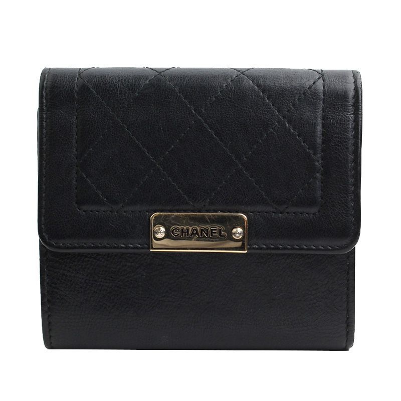 CHANEL Gabrielle Lambskin Black Wallet 24th Edition SKU