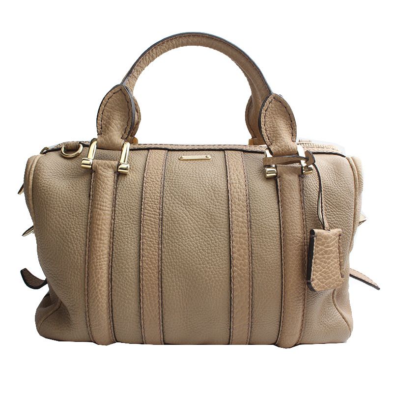 Burberry Beige Leather Tote Shoulder Bag - SKU 123456