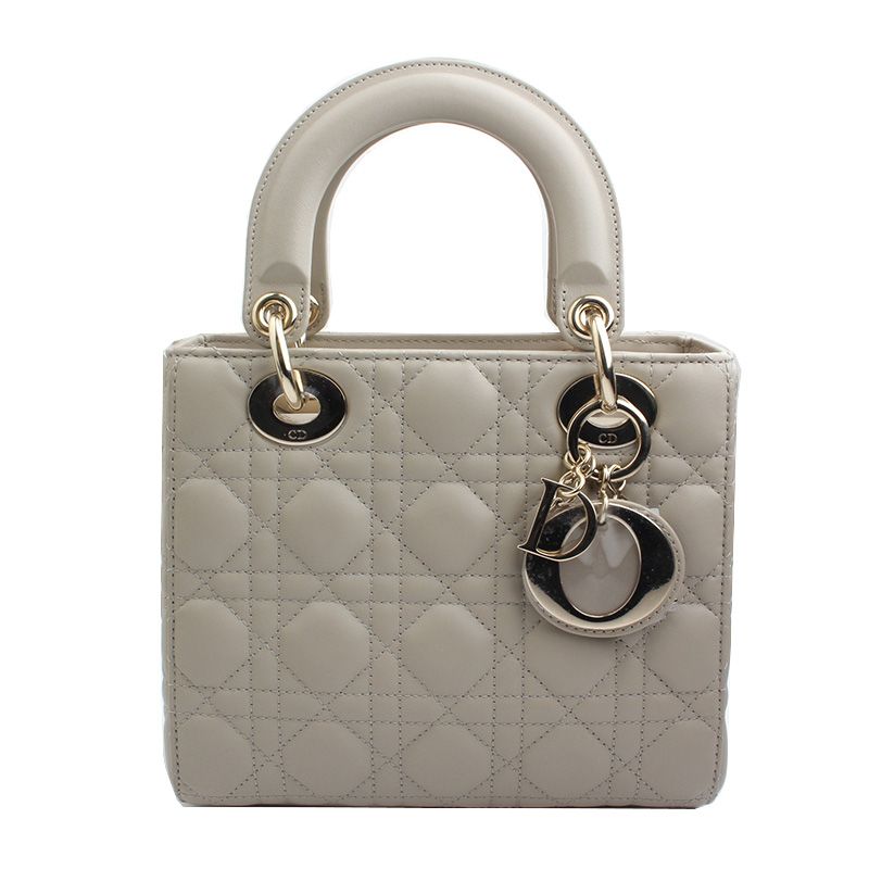 Dior Oatmeal Beige Lady Mini Tote with Shoulder Bag - SKU123456