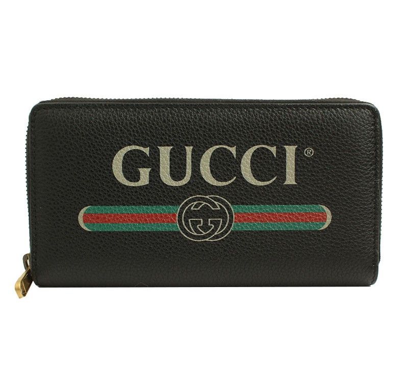 Gucci Black Logo Zippy Wallet SKU