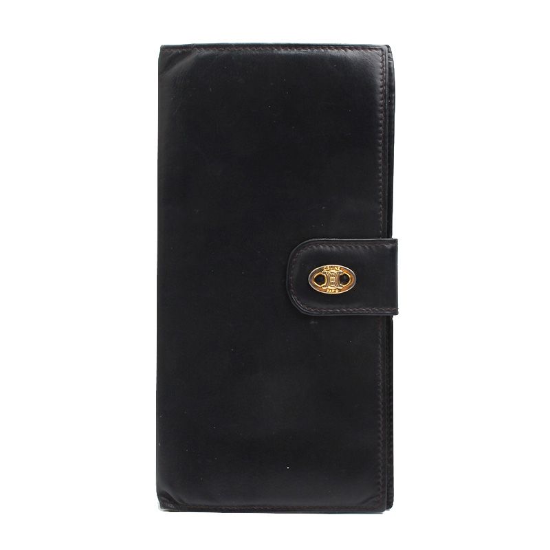Celine Black Leather Long Wallet SKU12345
