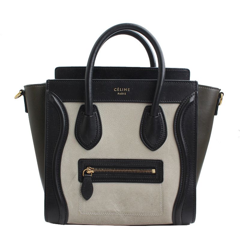 Celine Black and Gray Small Luggage Bag SKU