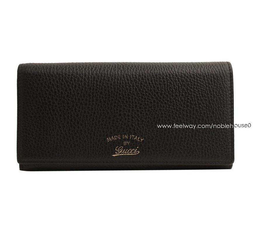 Gucci Black Swing Flap Long Wallet 354498
