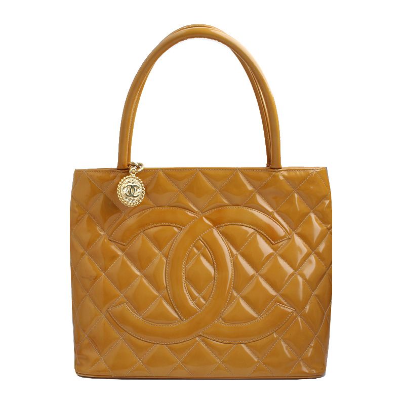 CHANEL Mustard Yellow Patent Coin Bag (Size 6)