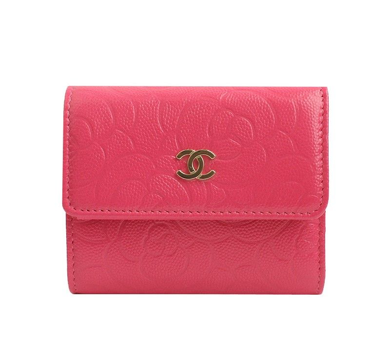 CHANEL Pink Camellia 3-Tier Wallet - SKU 31