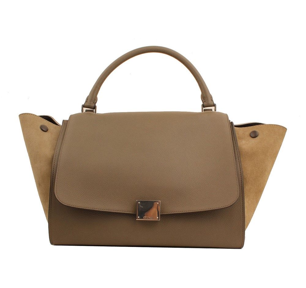Celine Convertible Tote & Shoulder Bag - Top & Khaki (SKU: 12345)
