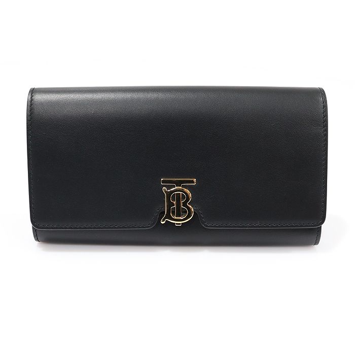 Burberry Black Leather TB Continental Wallet 80551541