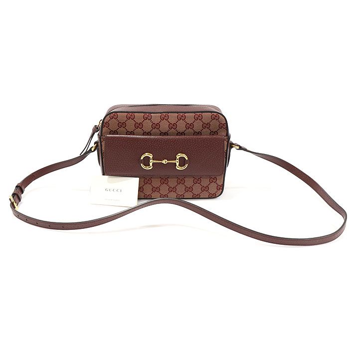 Gucci Burgundy Leather Horsebit 1955 Small Shoulder Bag 645454