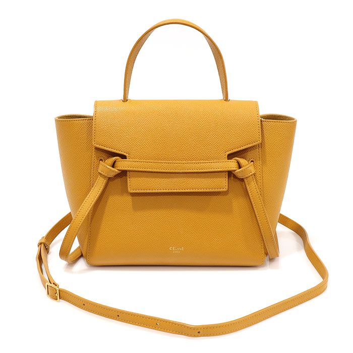 Celine Yellow Grained Calfskin Nano Belt Bag 2WAY 189003ZVA.11CL