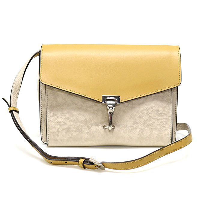 Burberry Yellow Lime Stone Bicolor Grain Leather MacKen Small Crossbody Bag 40764721