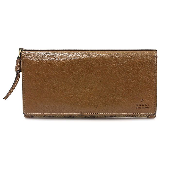 Gucci Brown Leather Wallet with GG Jacquard Pattern CO39145GU