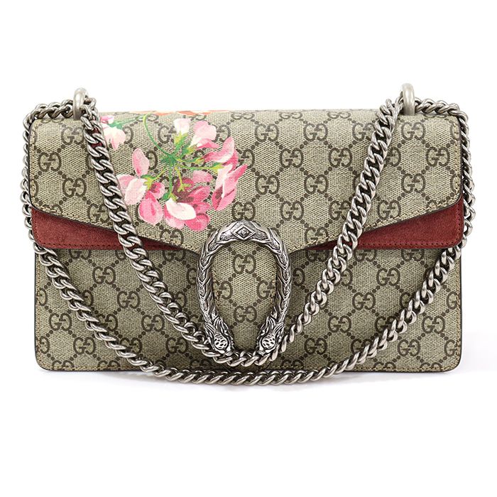Gucci Supreme Canvas Bloom Print Dionysus Small Shoulder Bag 400249