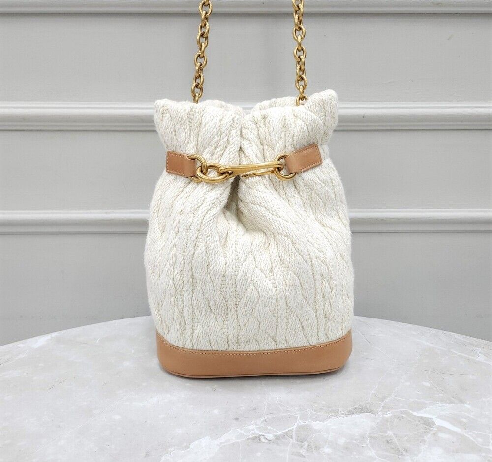 Saint Laurent Hook Bucket Bag in Nylon Material - SKU 001