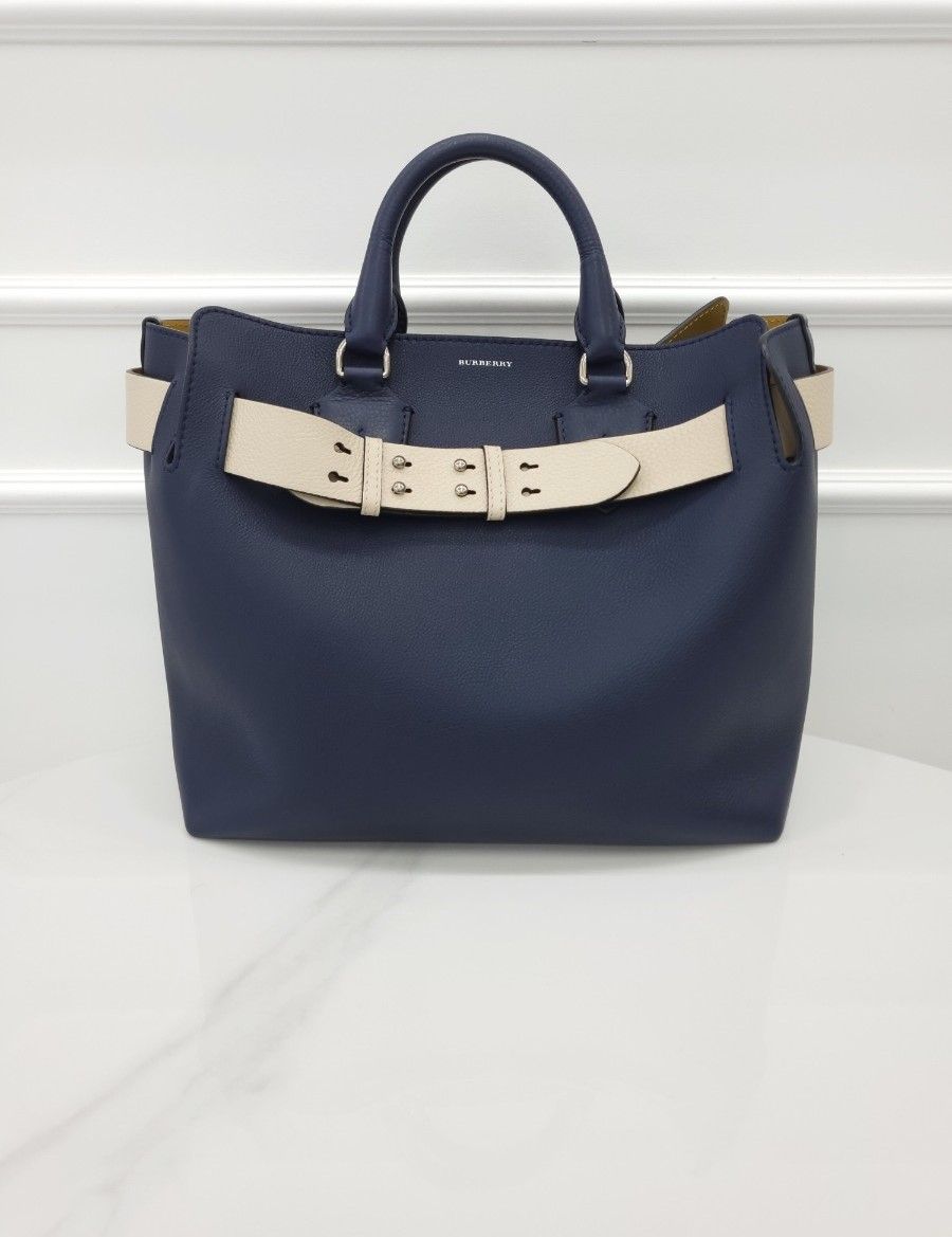 Burberry Navy Leather Medium Belt Bag - SKU12345