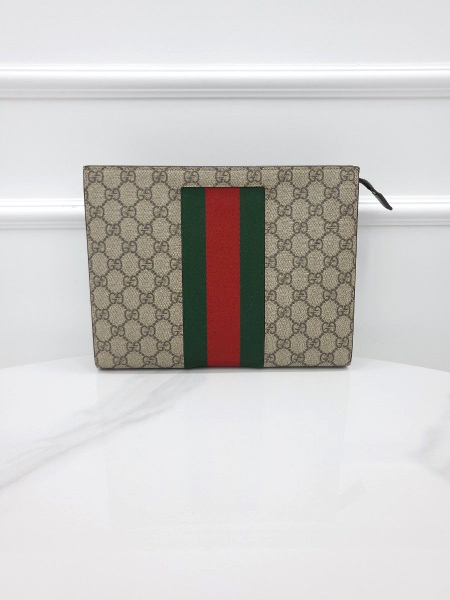 Gucci Supreme Web Clutch Bag 475316