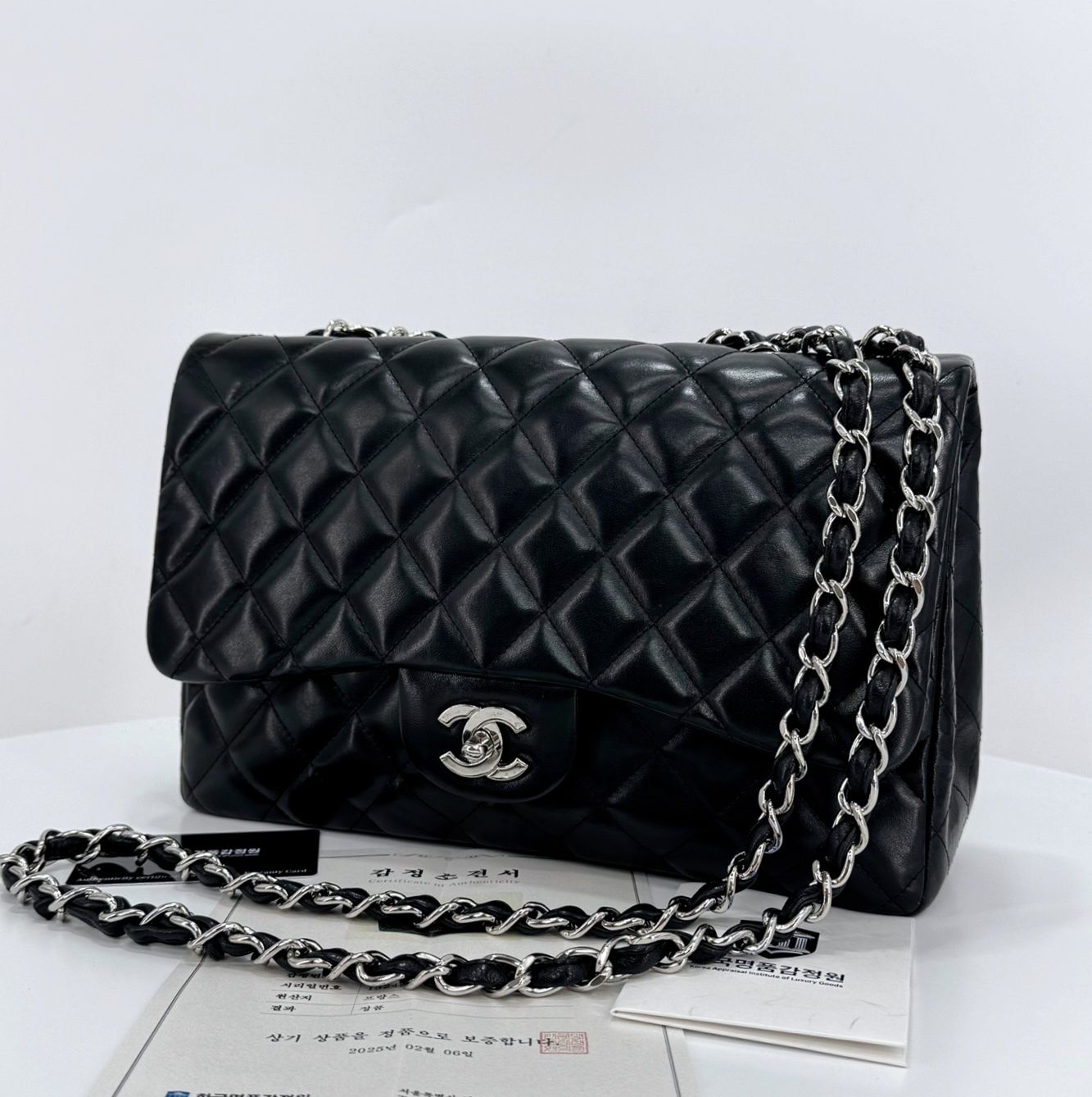 CHANEL Classic Large Ramskin Shoulder & Crossbody Bag - Black [SKU: 13]