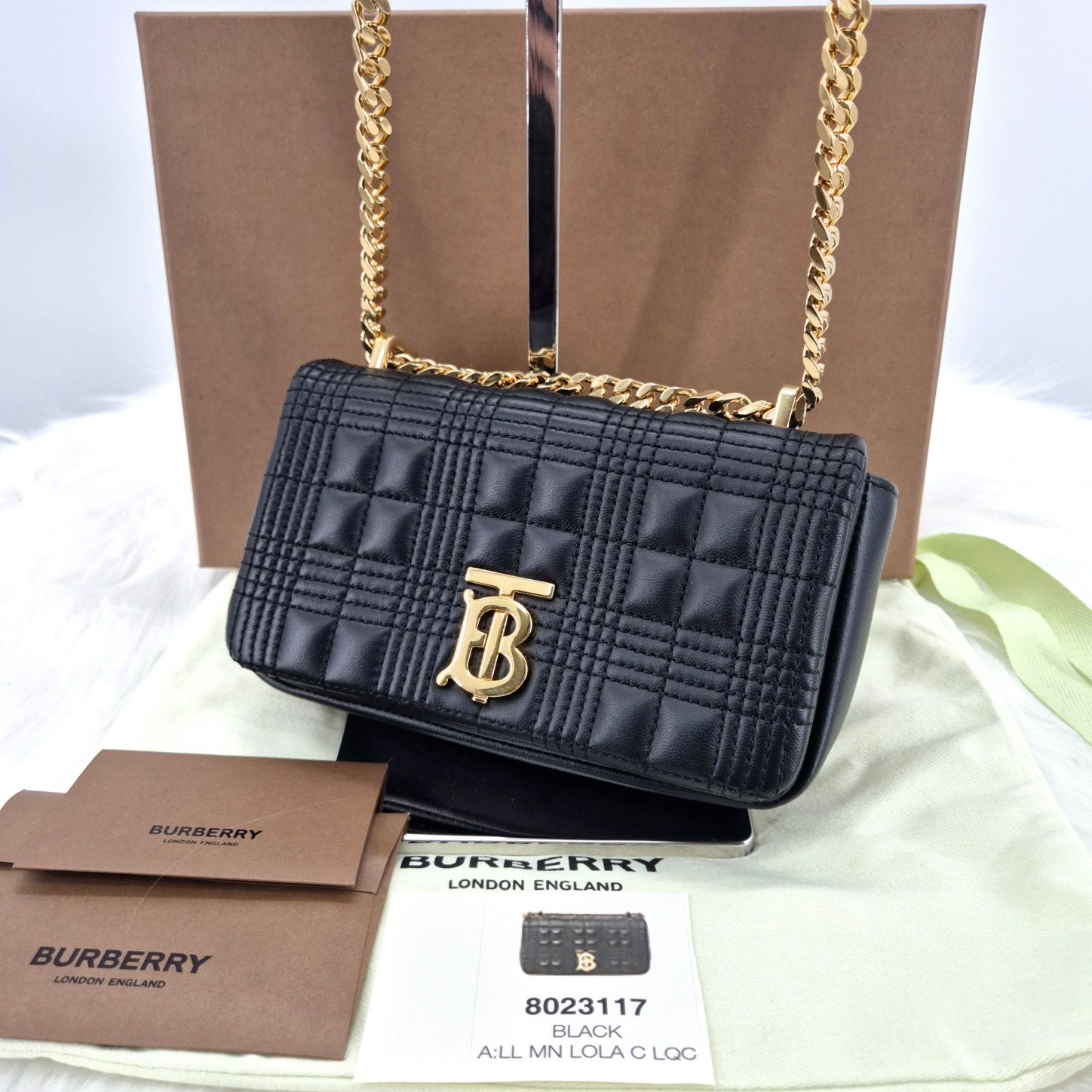 Burberry Mini Rolla Chain Crossbody Black (8023117)