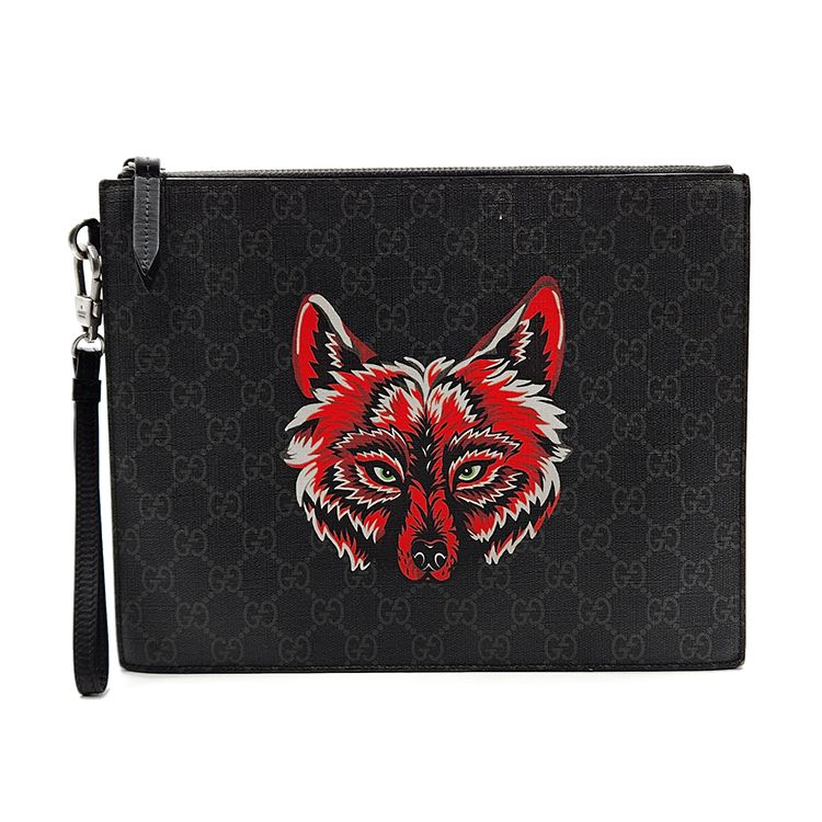 Gucci Supreme Vestrie Woolf Clutch (547084)
