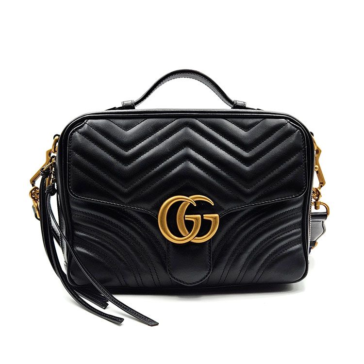 Gucci GG Mamont Matelasse Top Handle Shoulder Bag (498100)